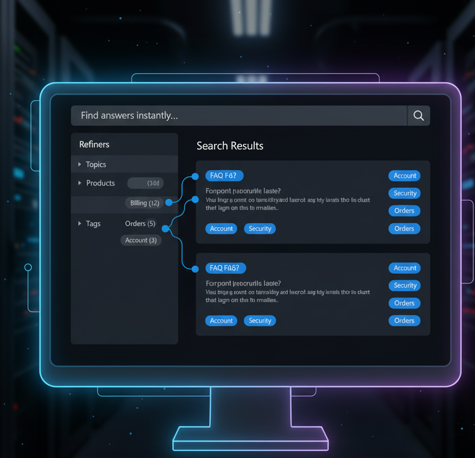SharePoint FAQ Search and Filter Interface