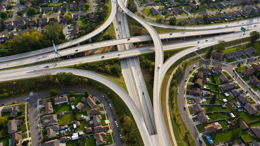 Detailed bing maps satellite view