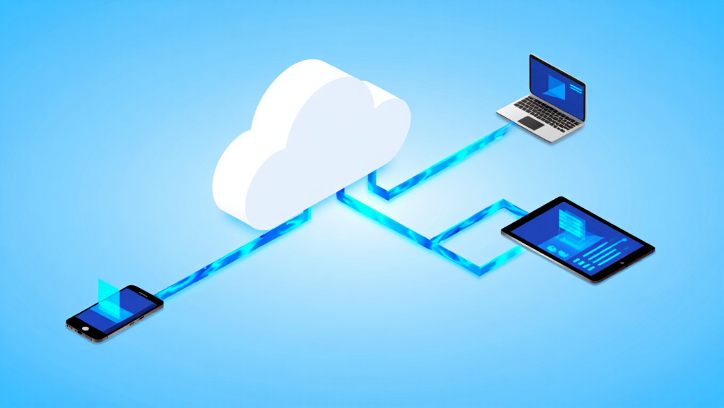 Microsoft Office 365 cloud synchronization concept