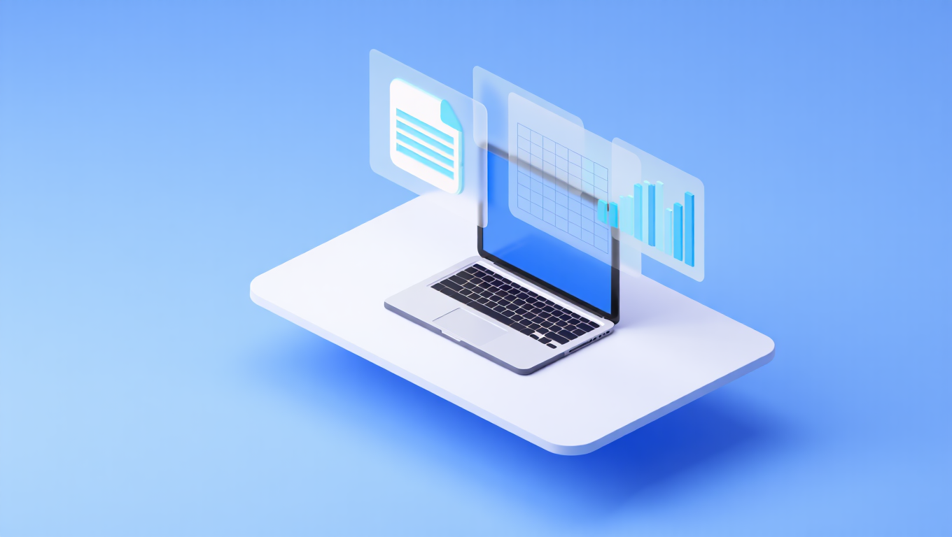 Modern Microsoft Office productivity tools visualization