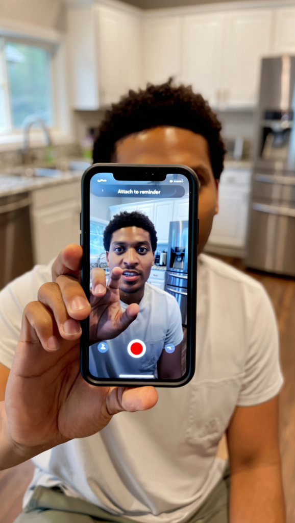 User Creating Add Reminder Video